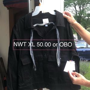 Lularoe black Harvey jacket NWT